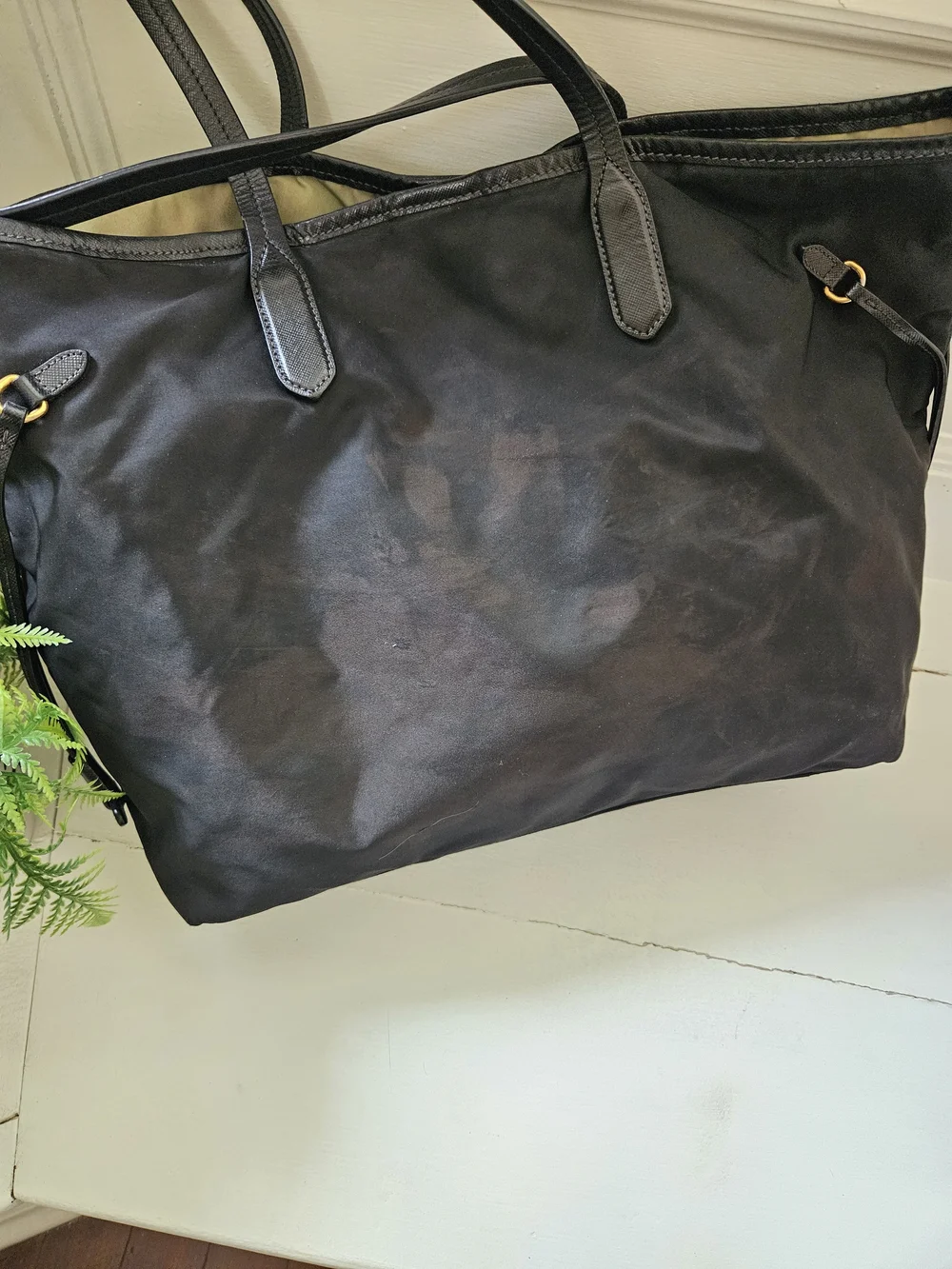 PRADA Classic Black Nylon Tote Bag